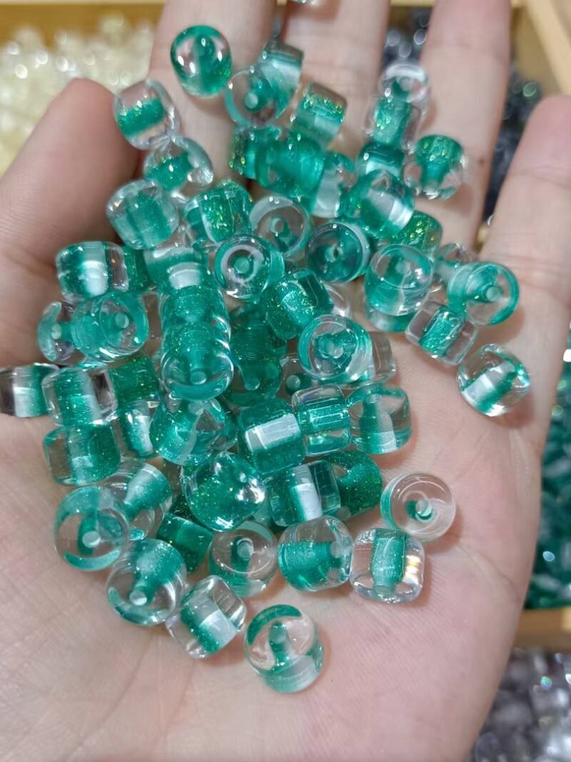 Sparkle Translucent Cylindrical Beads