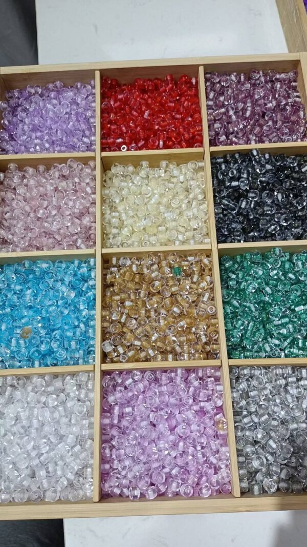 Sparkle Translucent Cylindrical Beads
