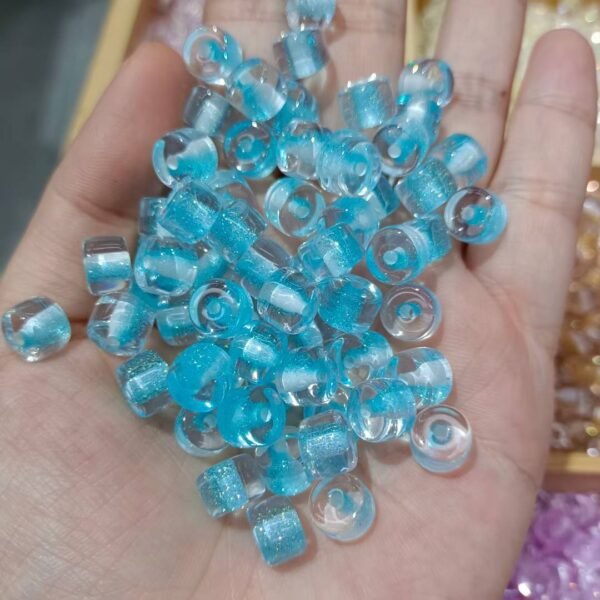 Sparkle Translucent Cylindrical Beads