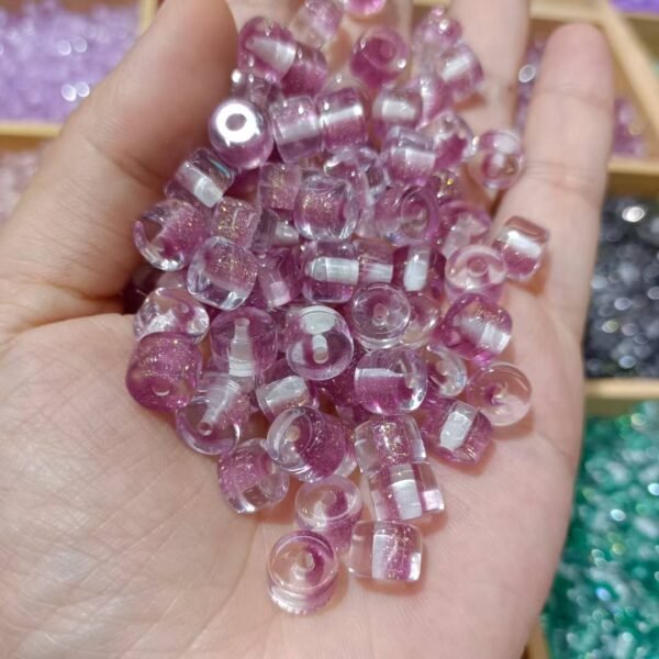 Sparkle Translucent Cylindrical Beads