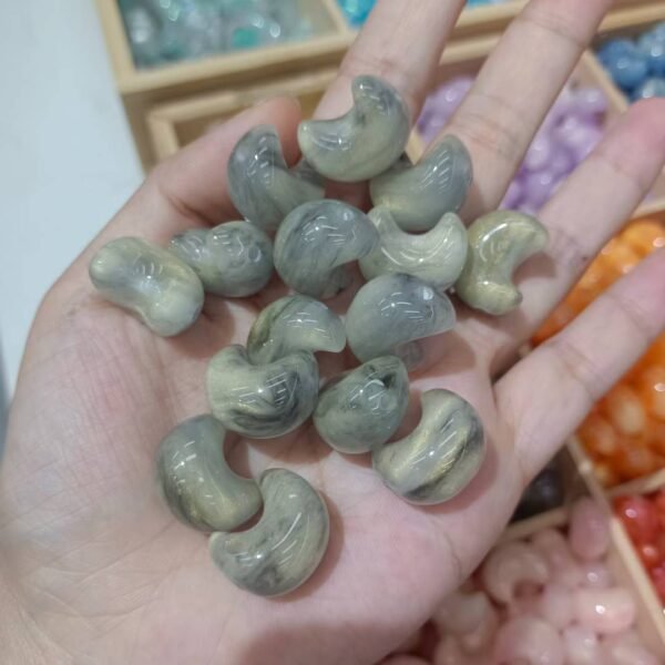 A03-6 Open Hole Moon Beads