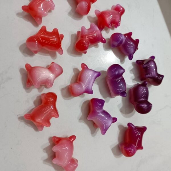 A05-5 Open Hole Shimmer Color Shift Big Cat Beads