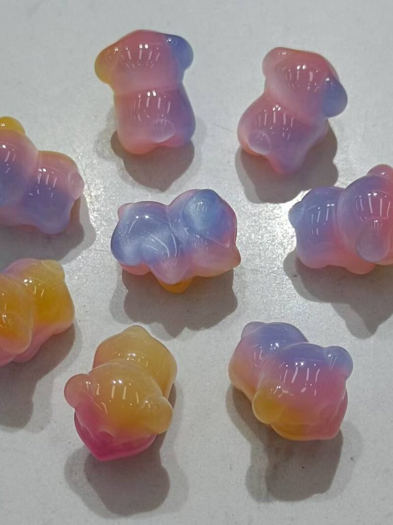 Open Hole Two-tone Shimmer Puppy Beads