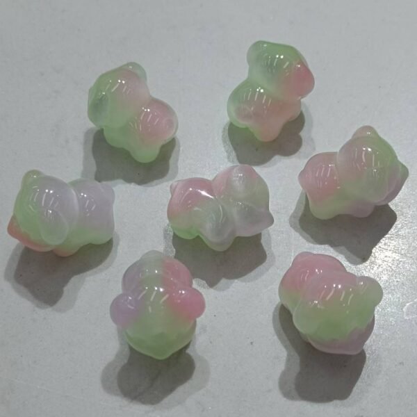 A09-4 Open Hole Two-tone Shimmer Puppy Beads