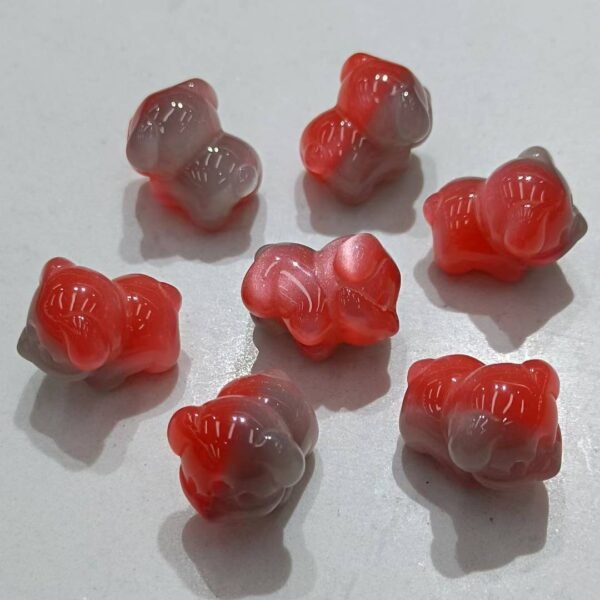 A09-5 Open Hole Two-tone Shimmer Puppy Beads