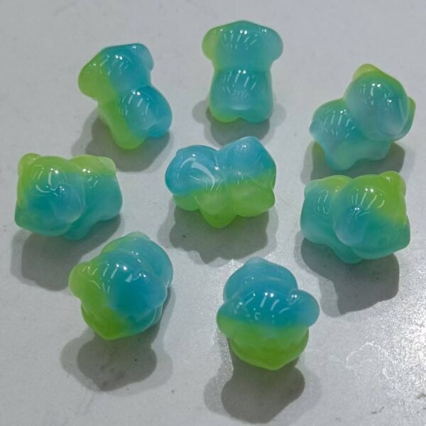 A09-6 Open Hole Two-tone Shimmer Puppy Beads