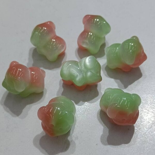 A09-7 Open Hole Two-tone Shimmer Puppy Beads