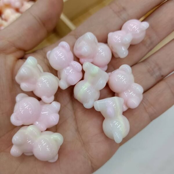 Open Hole Two Solid Color Bear Beads