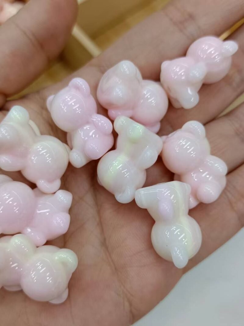 Open Hole Two Solid Color Bear Beads