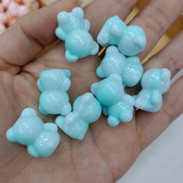 Open Hole Two Solid Color Bear Beads