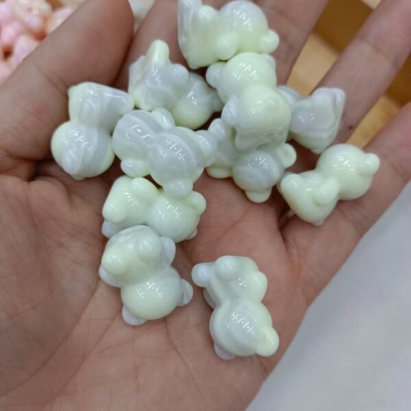 Open Hole Two Solid Color Bear Beads