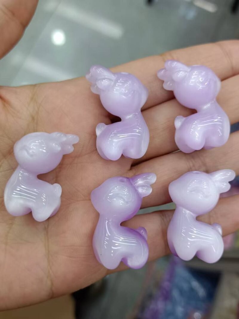 Open Hole Shimmer Deer Beads