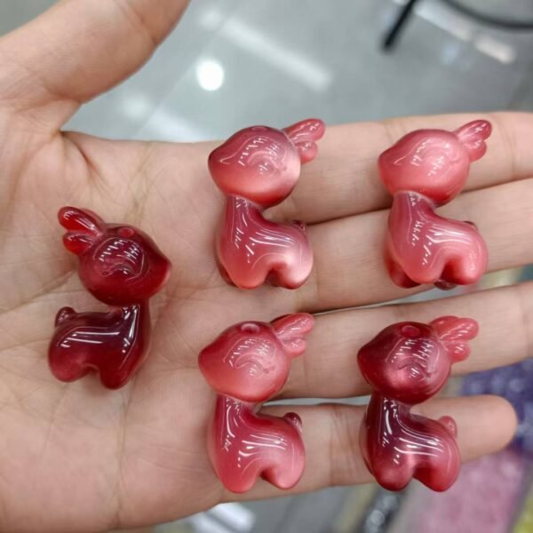 A12-8 Open Hole Shimmer Deer Beads