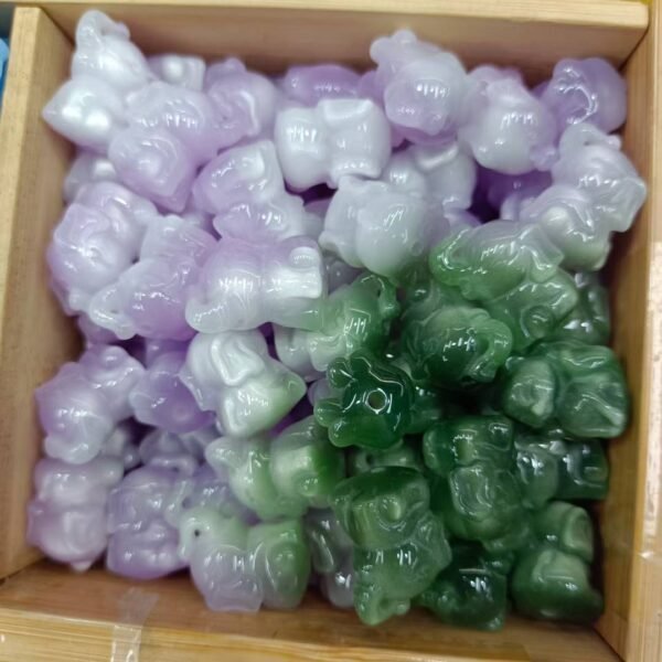 Open Hole Shimmer Color Shift Elephant Beads