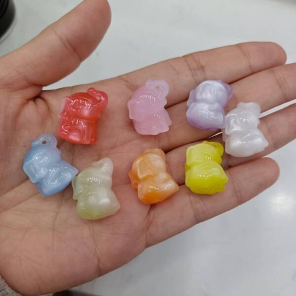 Open Hole Shimmer Color Shift Elephant Beads