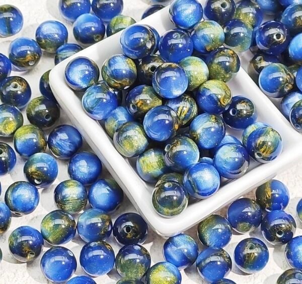 Star Sky Flowing Color Blended Beads 10mm