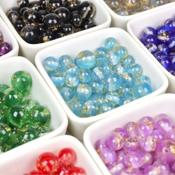 Gold Foil Shimmer Beads