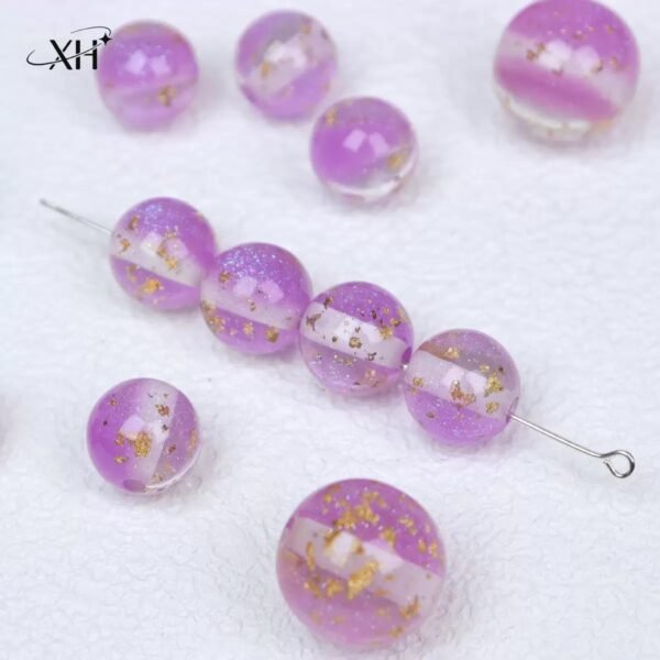 Gold Foil Shimmer Beads