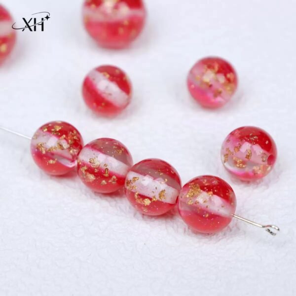 Gold Foil Shimmer Beads