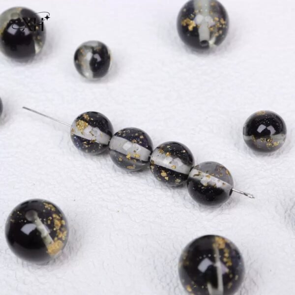 Gold Foil Shimmer Beads
