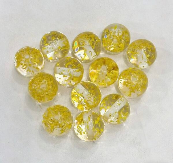 Clear Beads with Inner Floral Bits
