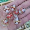 Inlaid Alloy Plum Blossom Beads