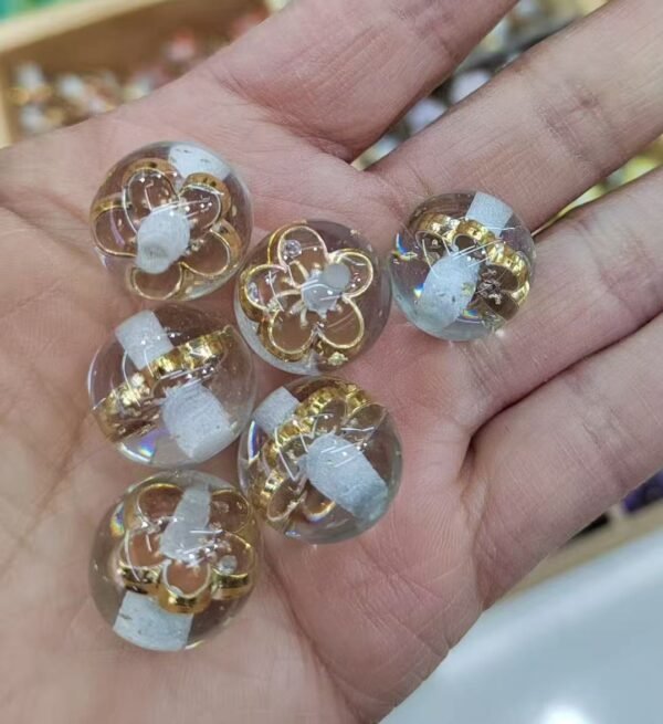 Inlaid Alloy Plum Blossom Beads