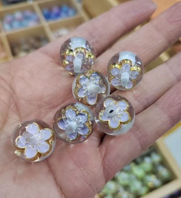 Inlaid Alloy Plum Blossom Beads