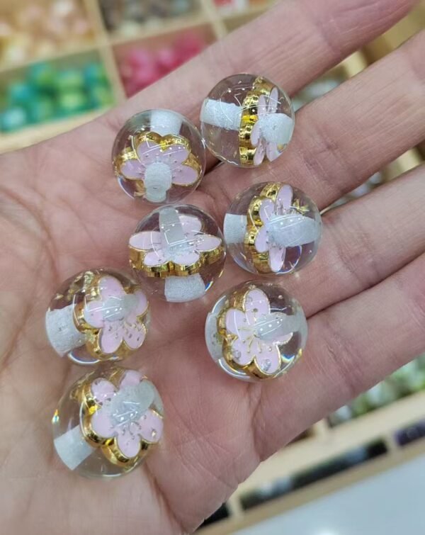 Inlaid Alloy Plum Blossom Beads