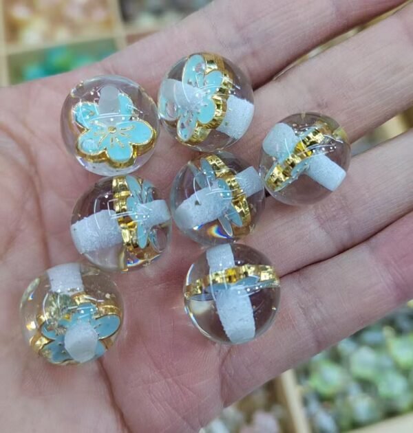 Inlaid Alloy Plum Blossom Beads