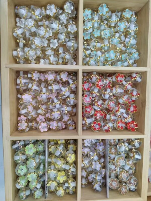 Inlaid Alloy Plum Blossom Beads