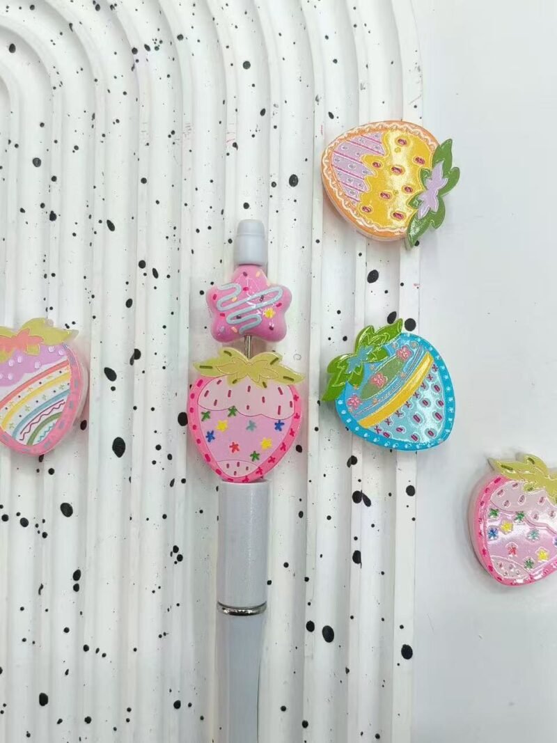 3D Embossed Open Hole Strawberry