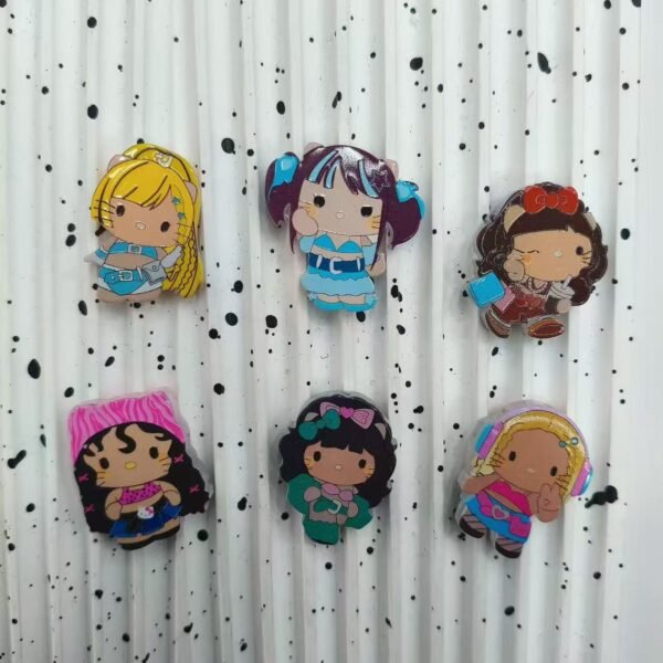 A48 3D Embossed Open Hole Coffee Leather Hello Kitty