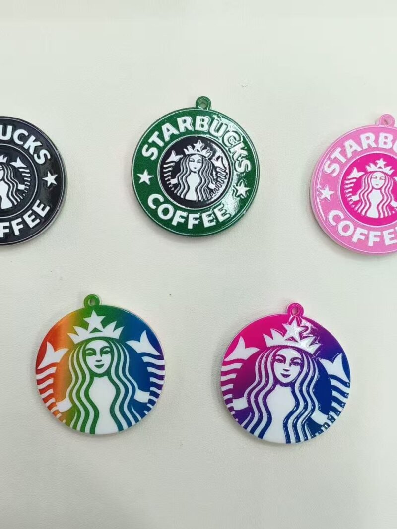 A51 3D Embossed Hanging Hole Colorful Starbucks