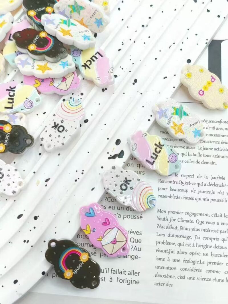 A54 3D Embossed Double Hanging Hole Lucky Letters