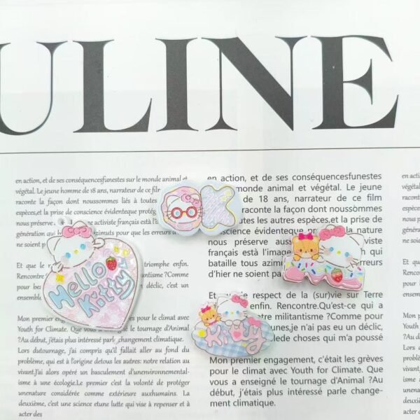 3D Embossed Double Shaped Hole Hello Kitty