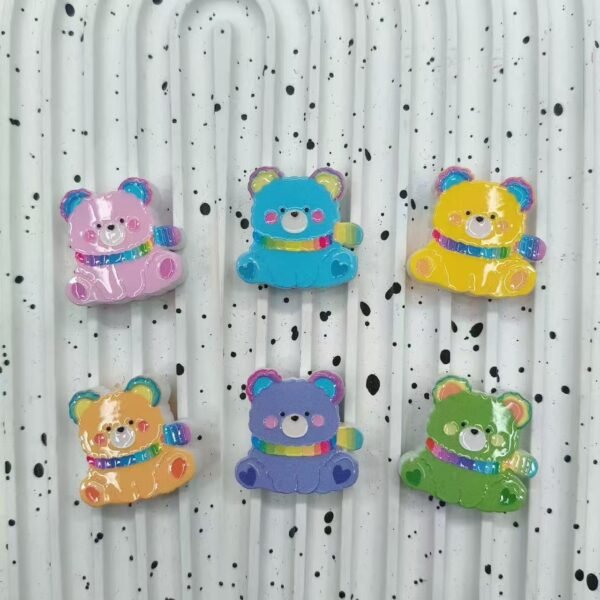 A65 3D Embossed Open Hole Colorful Bear