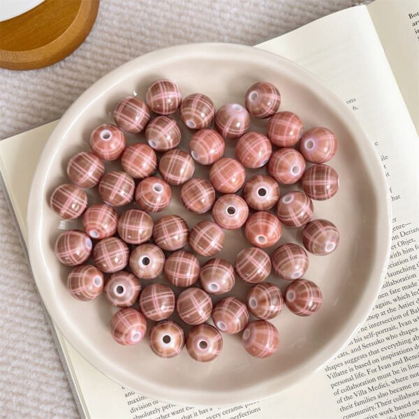 A79-10 Multi-color Plaid Beads