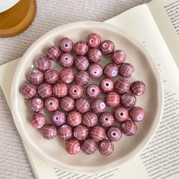 A79-11 Multi-color Plaid Beads