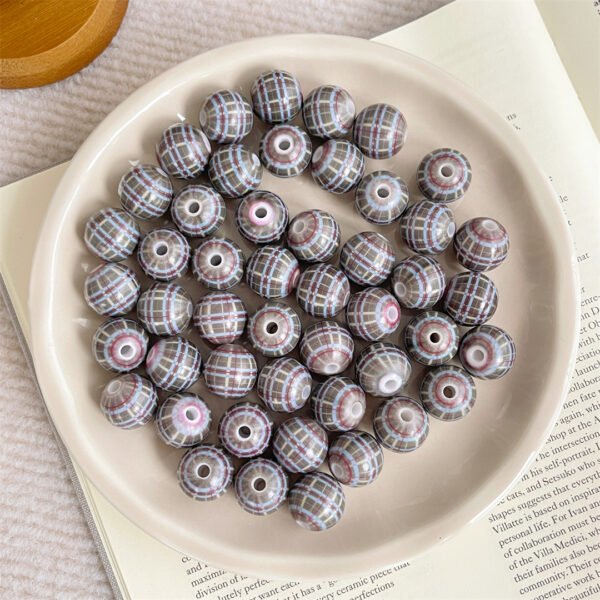A79-2 Multi-color Plaid Beads