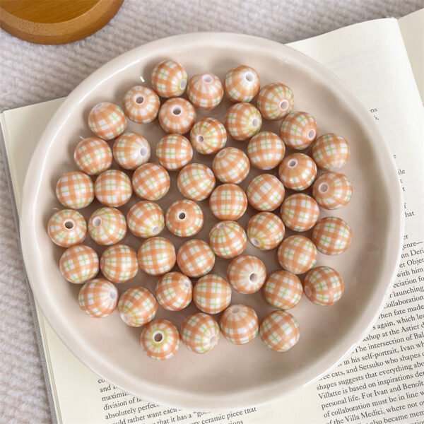 A79-4 Multi-color Plaid Beads
