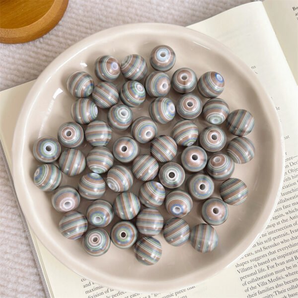 A79-5 Multi-color Plaid Beads