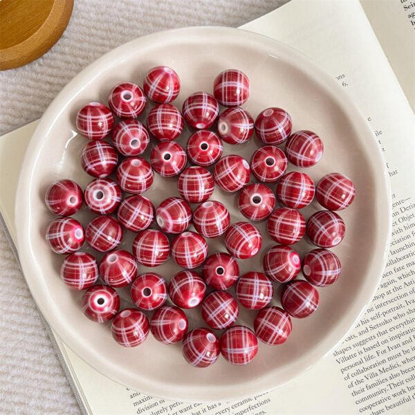 A79-9 Multi-color Plaid Beads