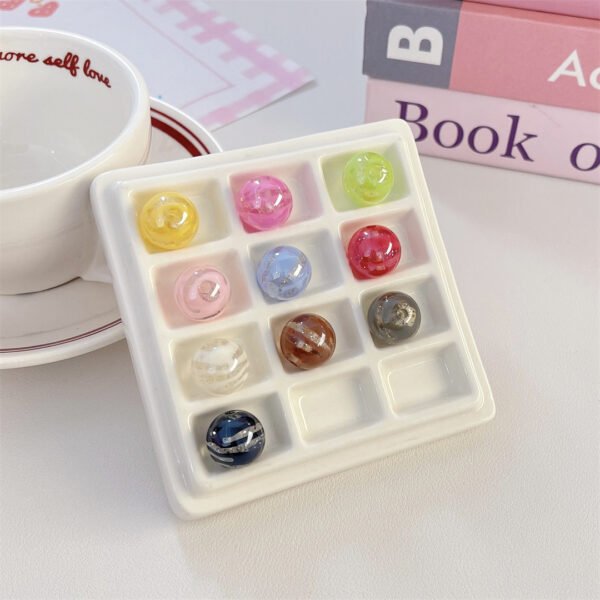 White Colorful Beads