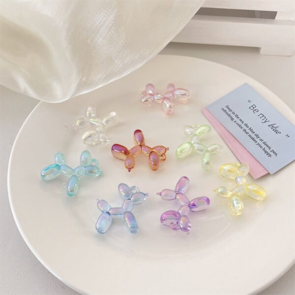 A91 Translucent Colorful Balloon Dog Beads