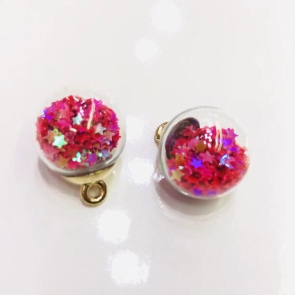 A96-12 Colorful Sequin Glass Ball Pendant