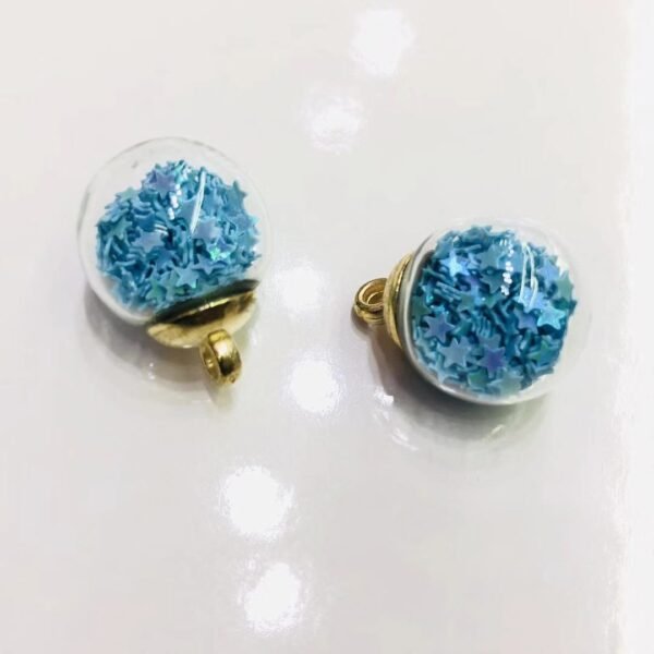 A96-16 Colorful Sequin Glass Ball Pendant