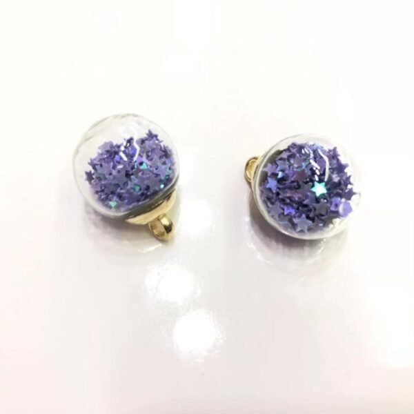 A96-17 Colorful Sequin Glass Ball Pendant