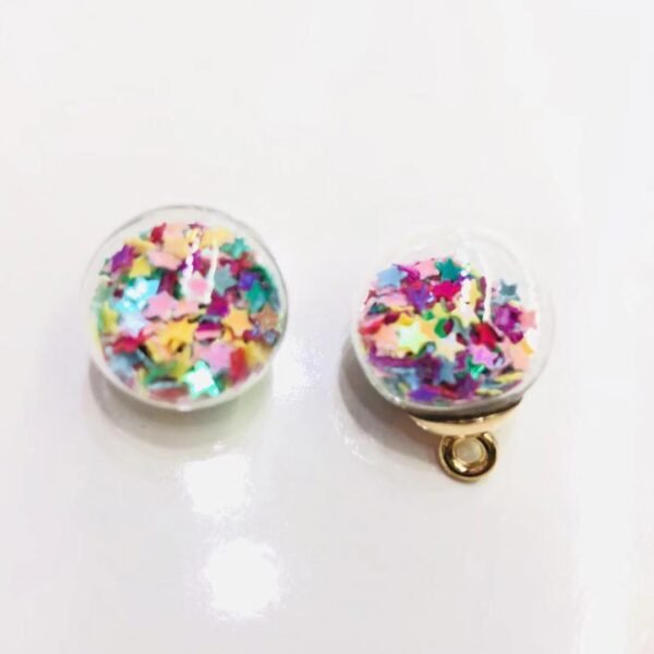 A96-4 Colorful Sequin Glass Ball Pendant