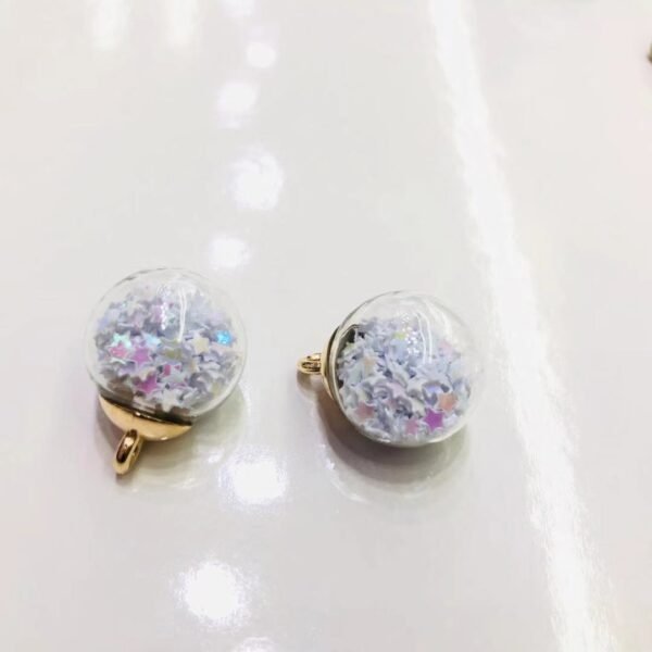 A96-7 Colorful Sequin Glass Ball Pendant